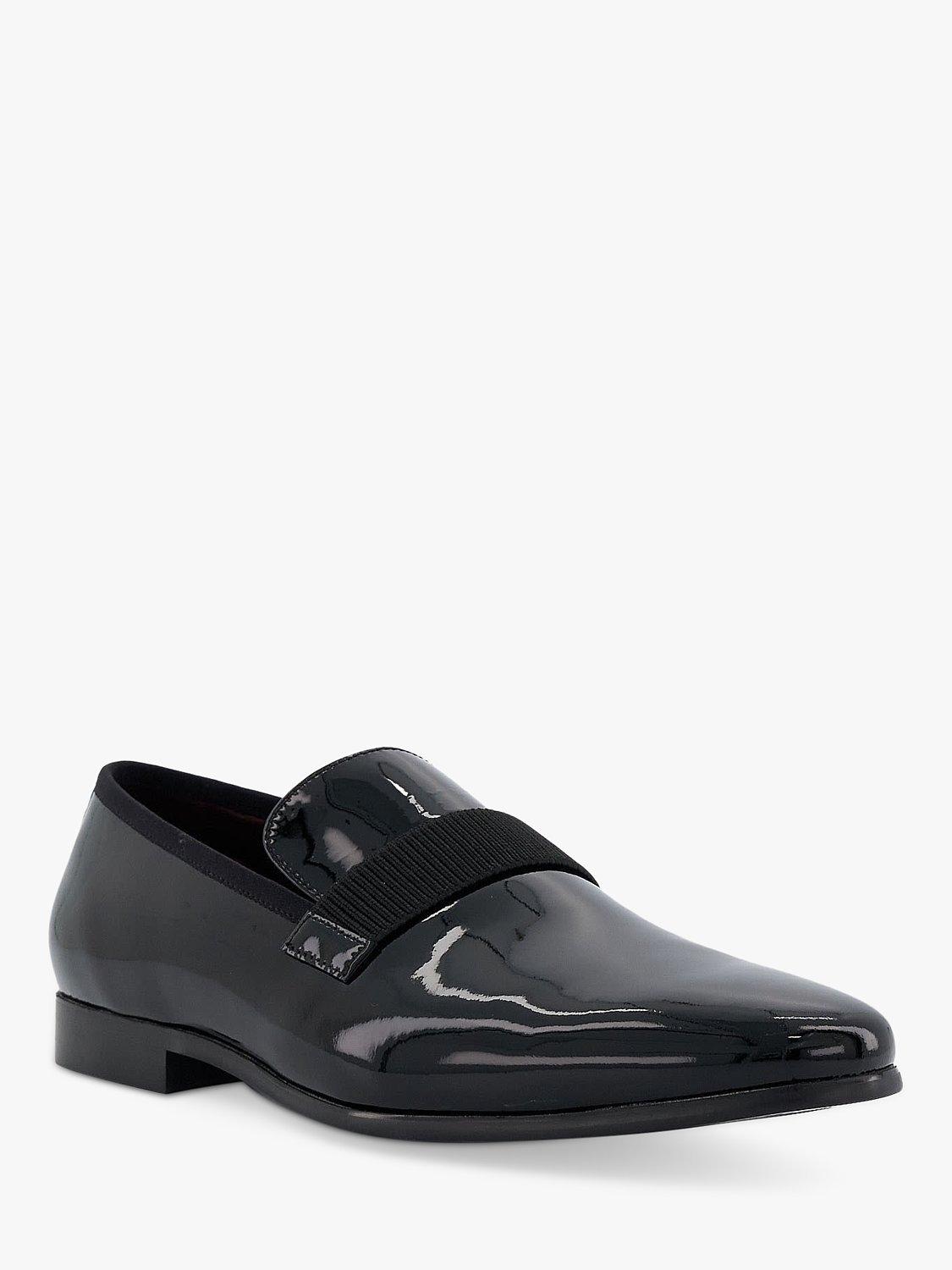 Product image 2 of 4, which shows Dune Slade Patent Grosgrain Loafers, Black, 6