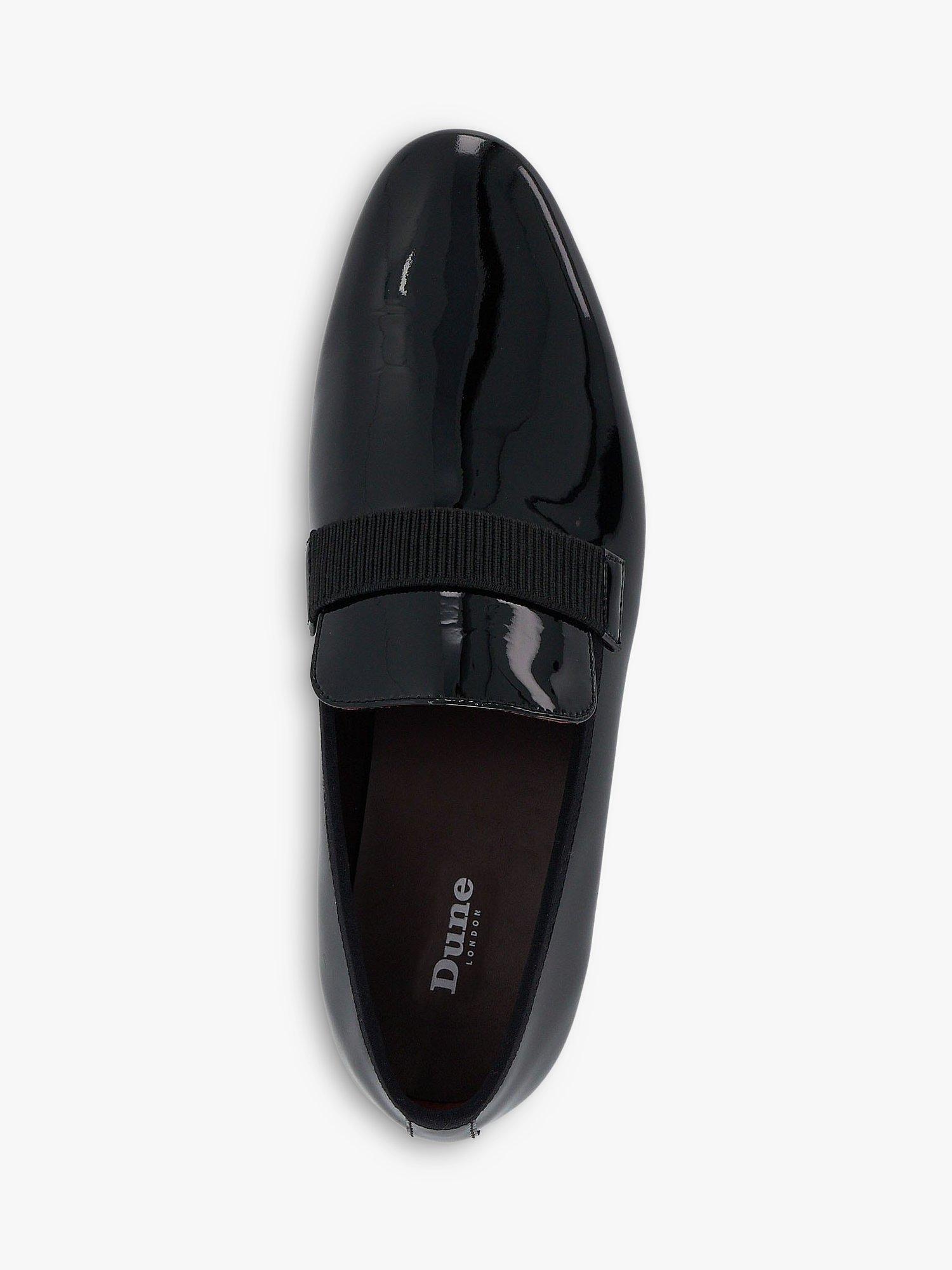 Product image 4 of 4, which shows Dune Slade Patent Grosgrain Loafers, Black, 6