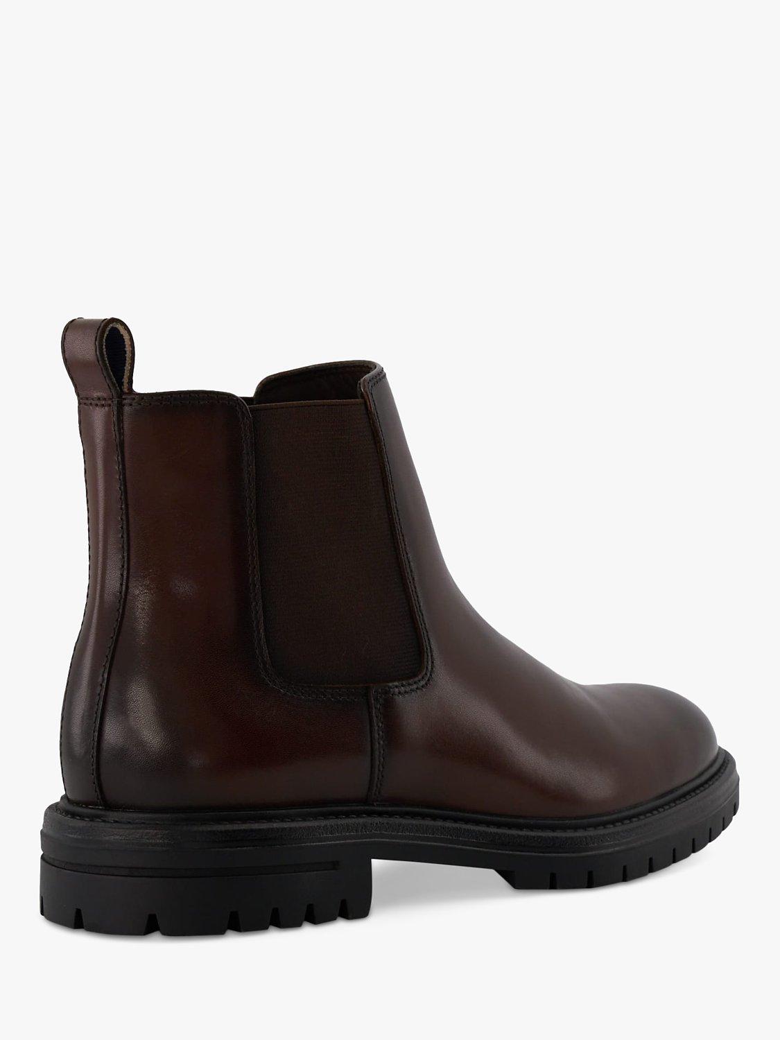 Product image 3 of 4, which shows Dune Created Leather Chelsea Boots, Brown, 6
