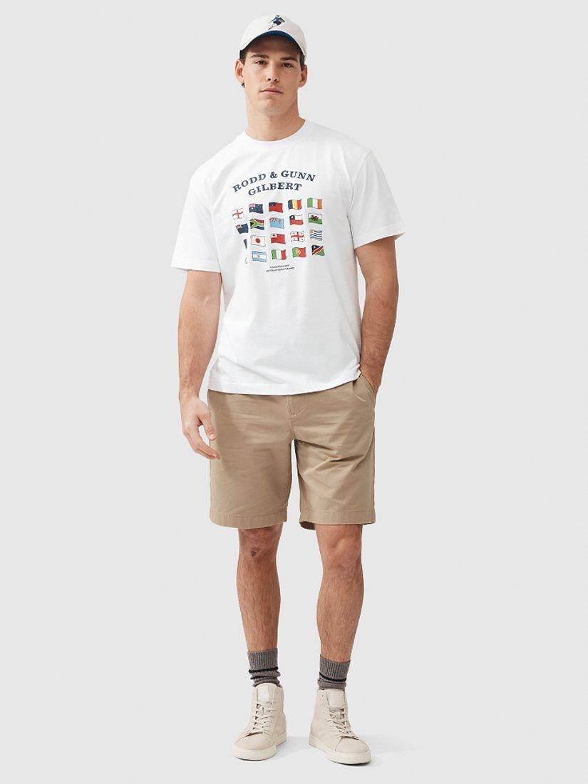 Product image 2 of 5, which shows Gilbert X Rodd & Gunn Apia Park Relaxed 9" Shorts, Camel, 28