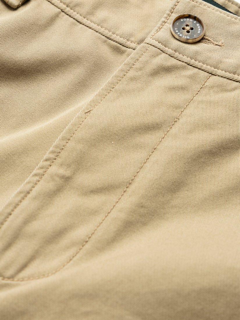 Product image 4 of 5, which shows Gilbert X Rodd & Gunn Apia Park Relaxed 9" Shorts, Camel, 28