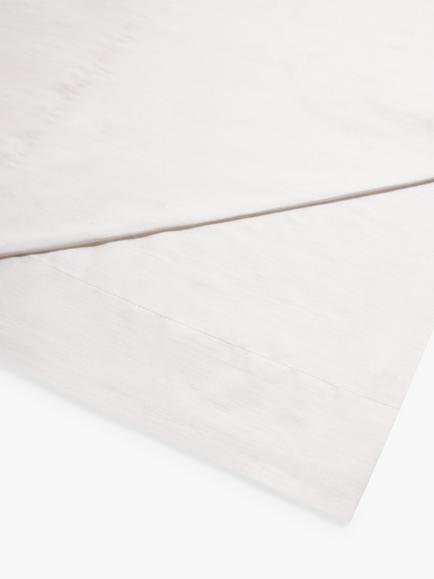 John Lewis The Ultimate Collection Luxury Linen & Mulberry Silk Flat Sheet, White, White
