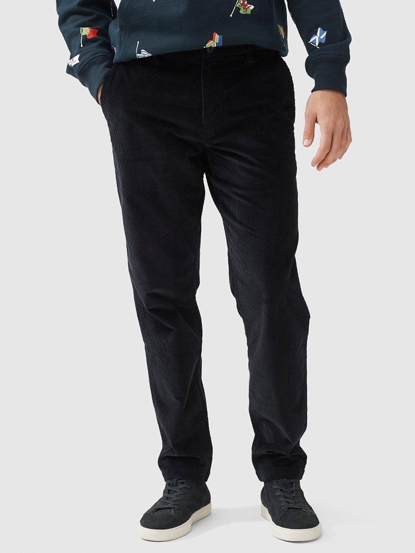 Gilbert X Rodd & Gunn Lancaster Park Relaxed Tapered Trousers, Dark Navy