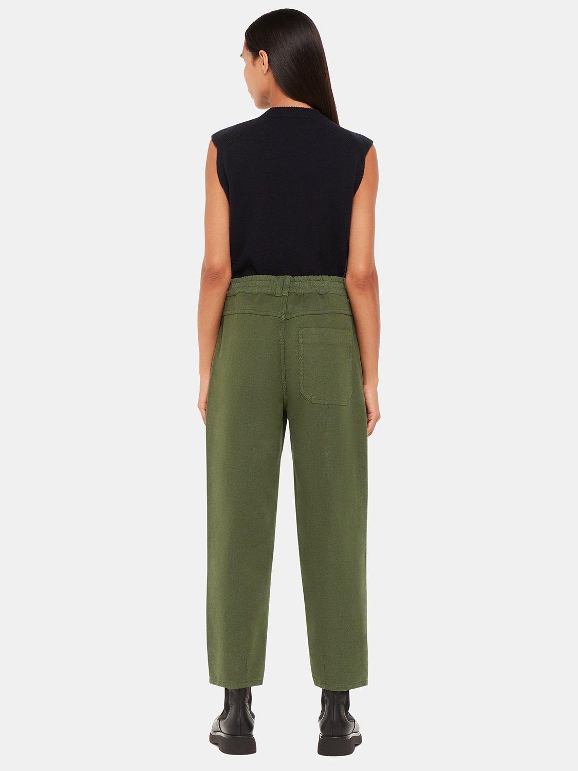 Product image 2 of 6, which shows Whistles Tessa Casual Trousers, Khaki, 16