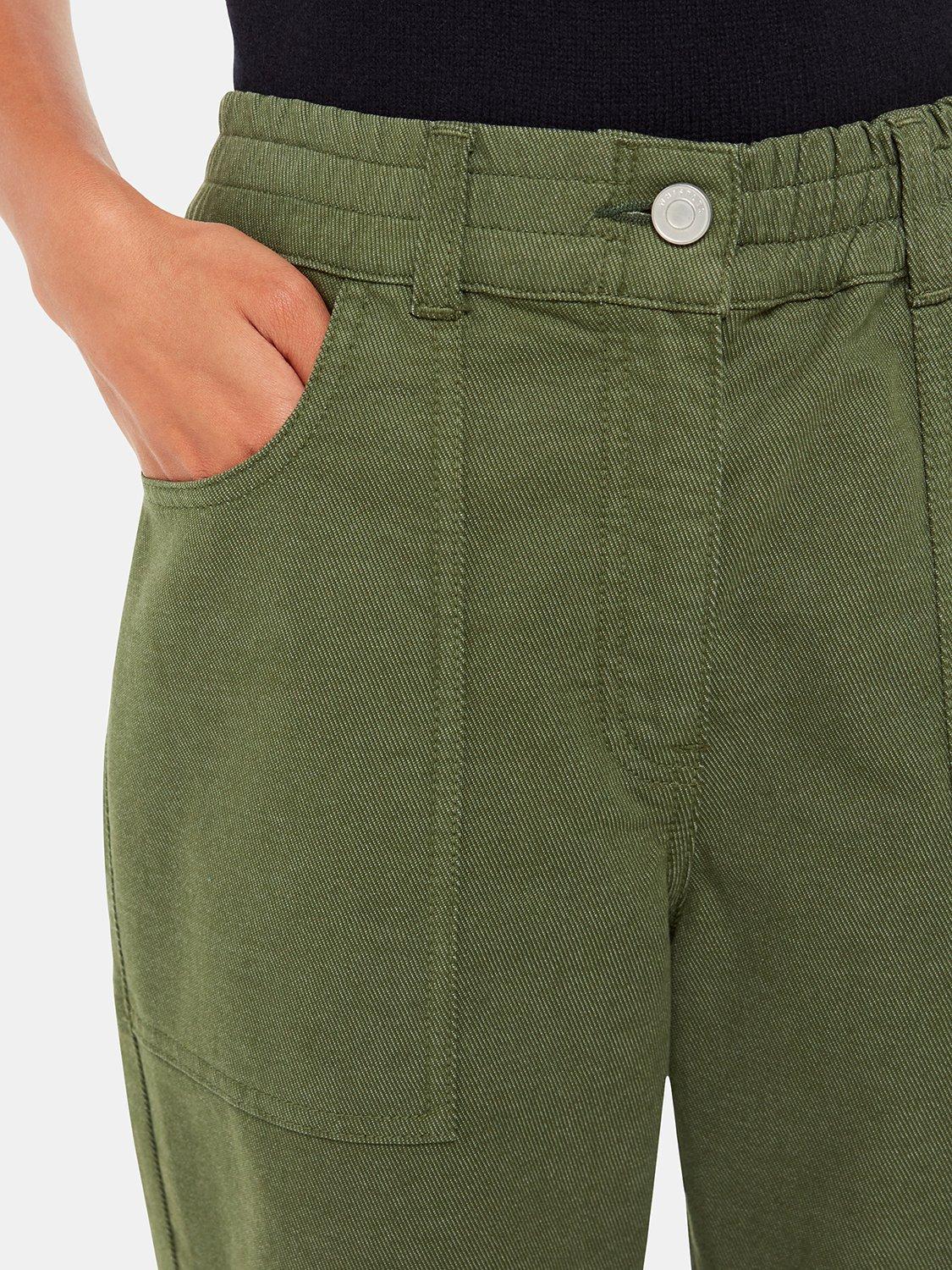 Product image 3 of 6, which shows Whistles Tessa Casual Trousers, Khaki, 16