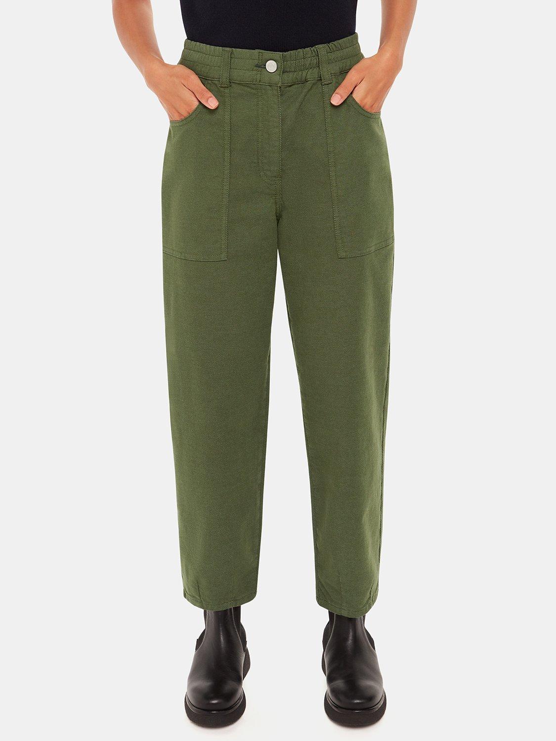 Product image 5 of 6, which shows Whistles Tessa Casual Trousers, Khaki, 16