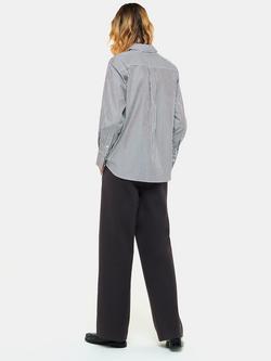 Whistles Edie Side Stripe Ponte Trousers, Black/Multi - view 2, Black/Multi