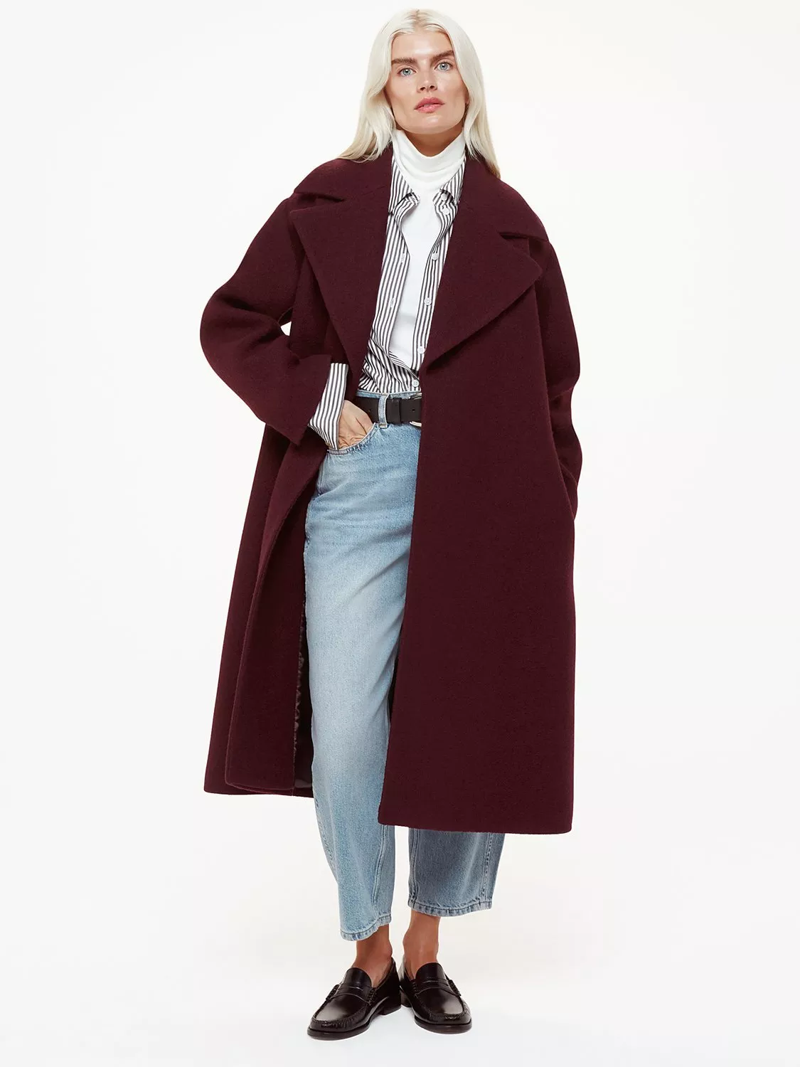 Petite wool wrap coat on sale