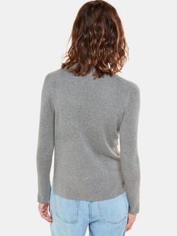 Whistles Maja Roll Neck Jumper - view 2, Grey