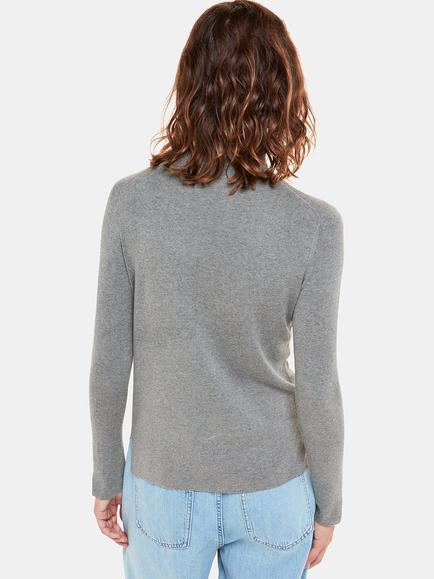 Whistles Maja Roll Neck Jumper - view 2, Grey