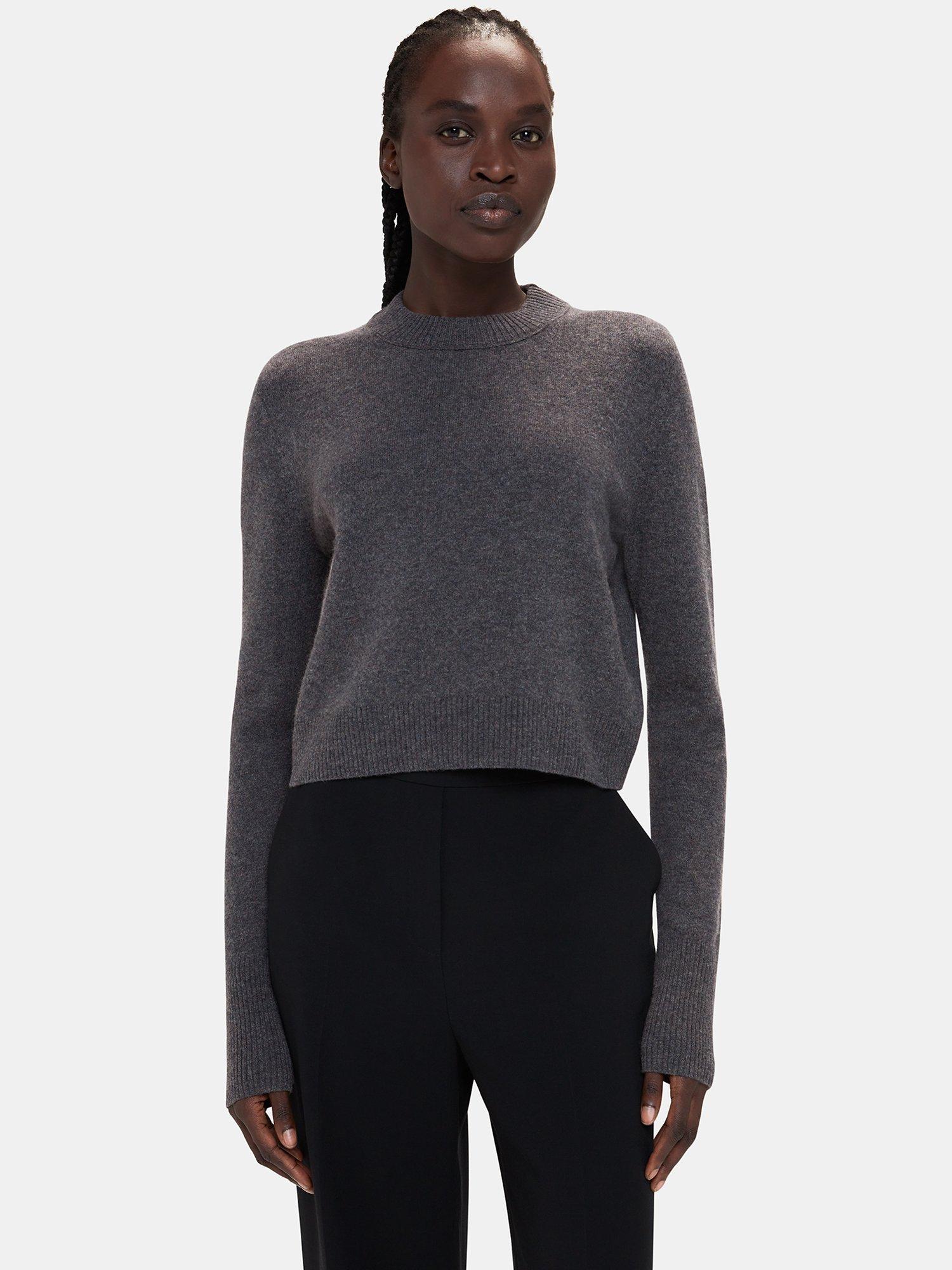 Cropped jumper grey best sale