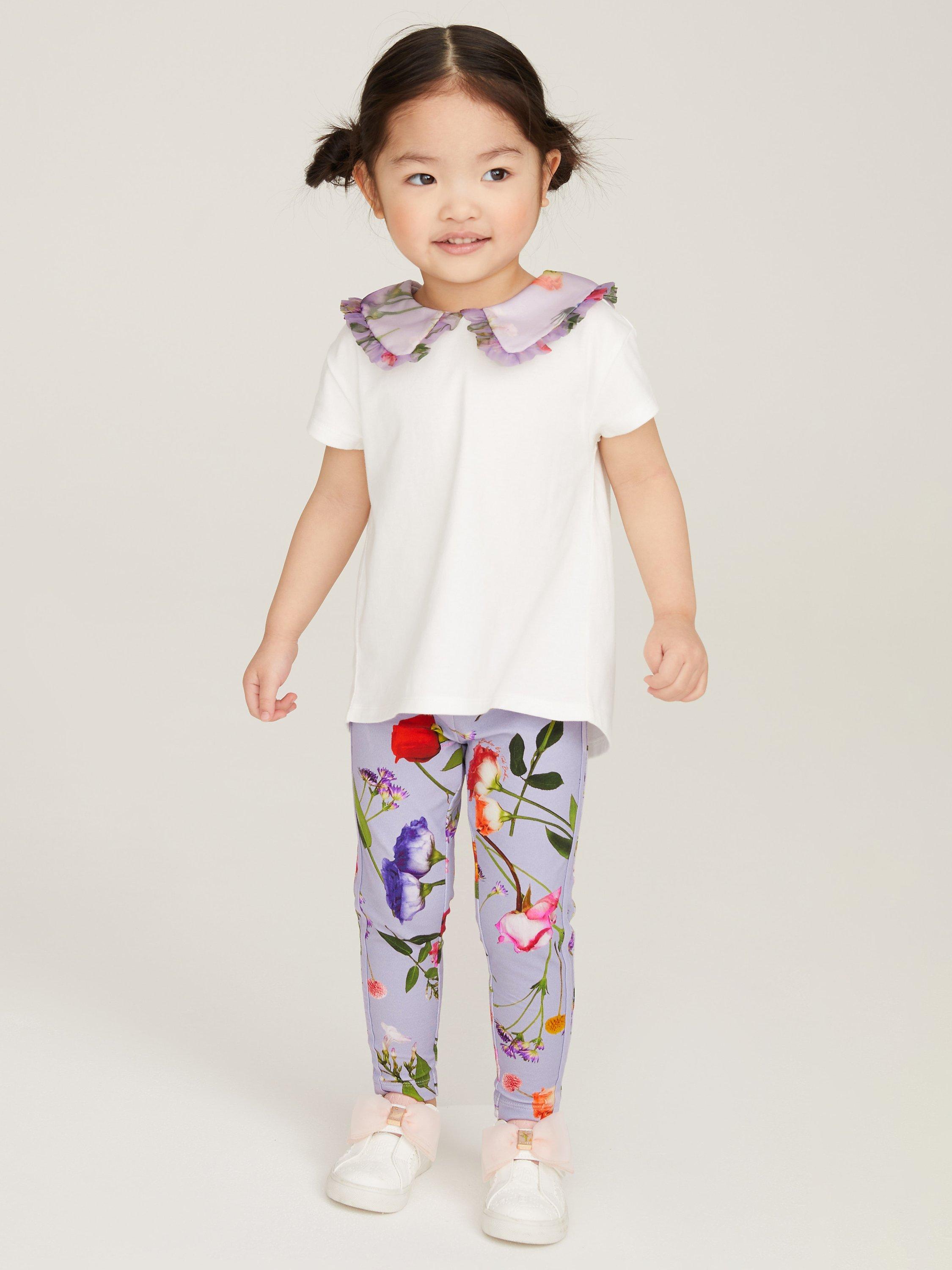 Ted Baker Baby Floral Leggings & Top Set, Lilac/Multi