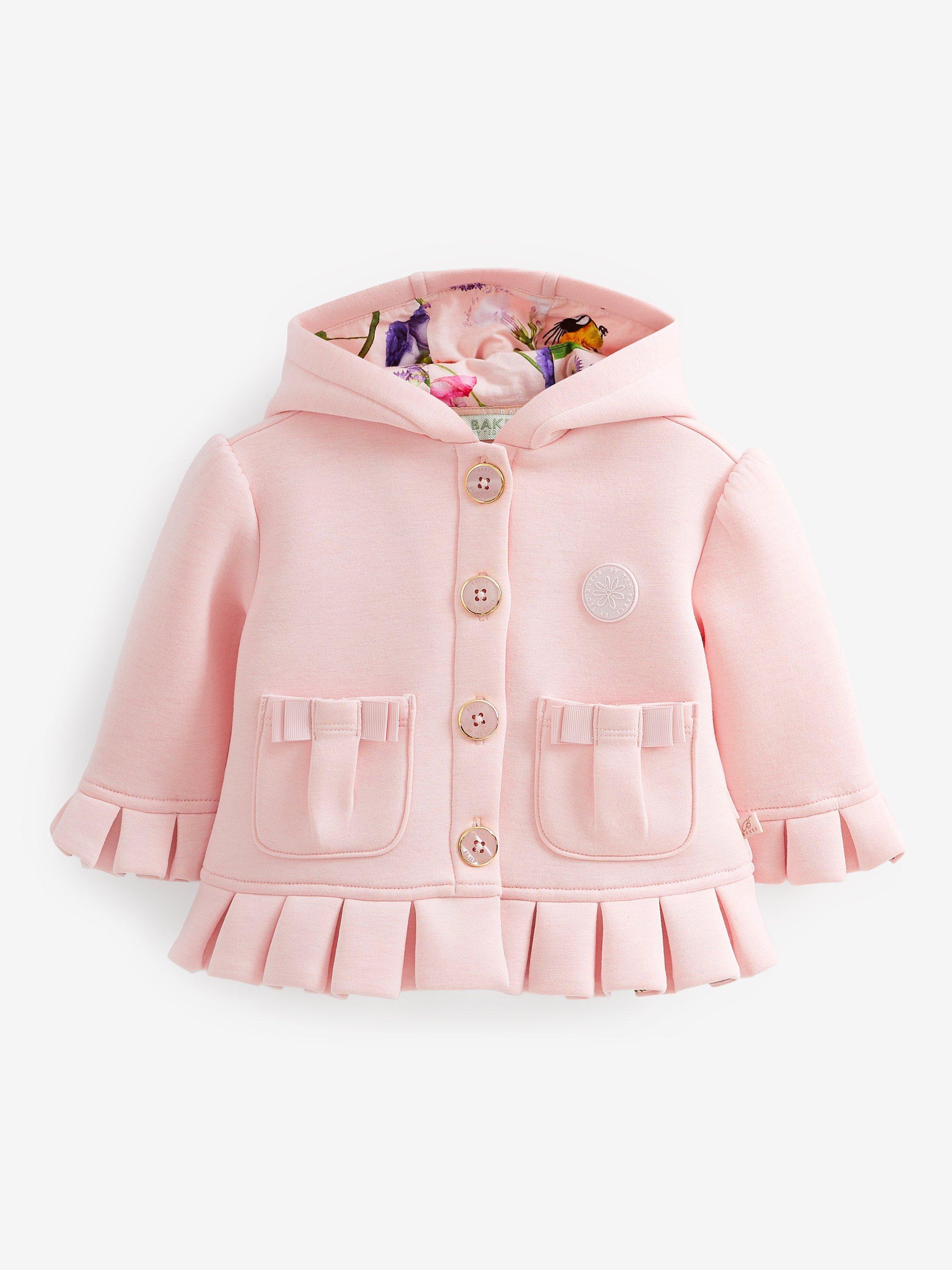 Baker by Ted Baker Baby Frill Coat, Pink