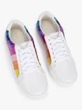 Kurt Geiger London Kids' Mini Lane Stripe Leather Trainers, Multi