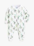 JoJo Maman Bébé Baby Koala Print Zip Through Sleepsuit, White/Multi