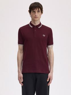 Fred Perry Twin Tipped Regular Fit Polo Shirt, Red