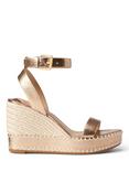 Lauren Ralph Lauren Hilarie Leather Wedge Sandals, Soft Bronze