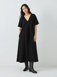 AND/OR Alex Pleat Midi Dress, Black