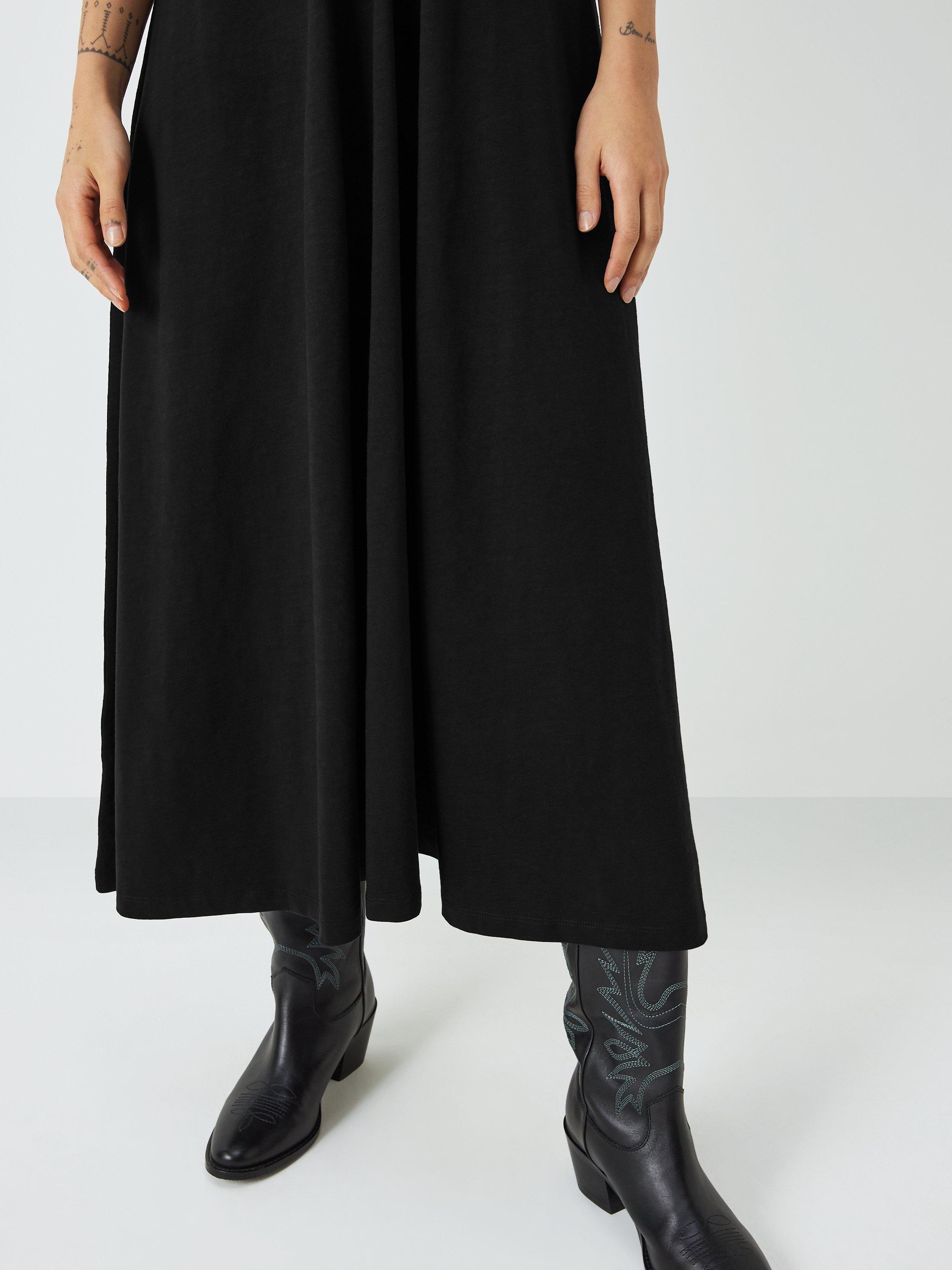 Product image 7 of 7, which shows AND/OR Alex Pleat Midi Dress, Black, 6