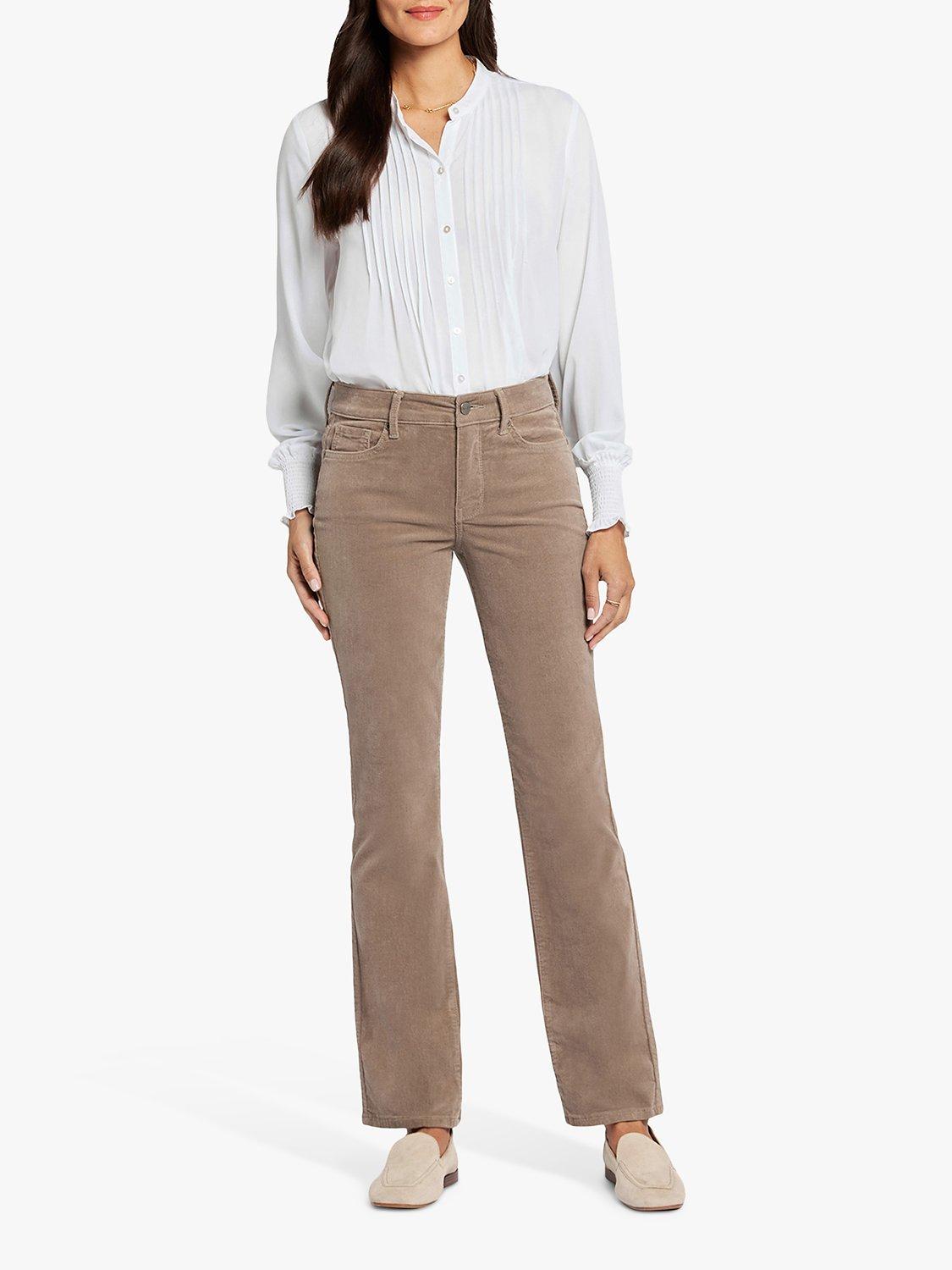 NYDJ Marilyn Straight Leg Fine Corduroy Trousers, Saddlewood, 18R