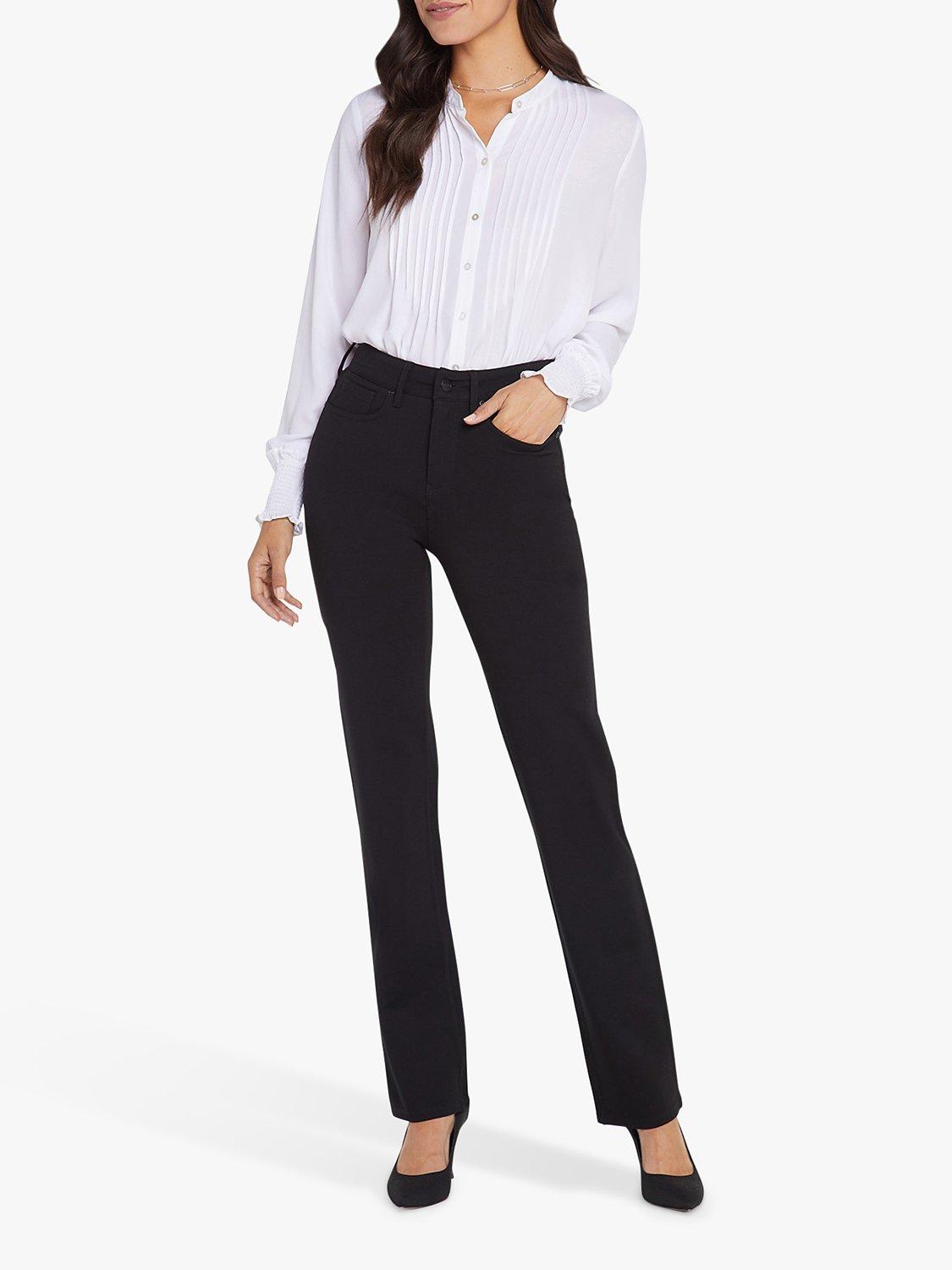 Product image 1 of 6, which shows Sculpt Her Marilyn Straight Leg Jersey Trousers, Black, 4R