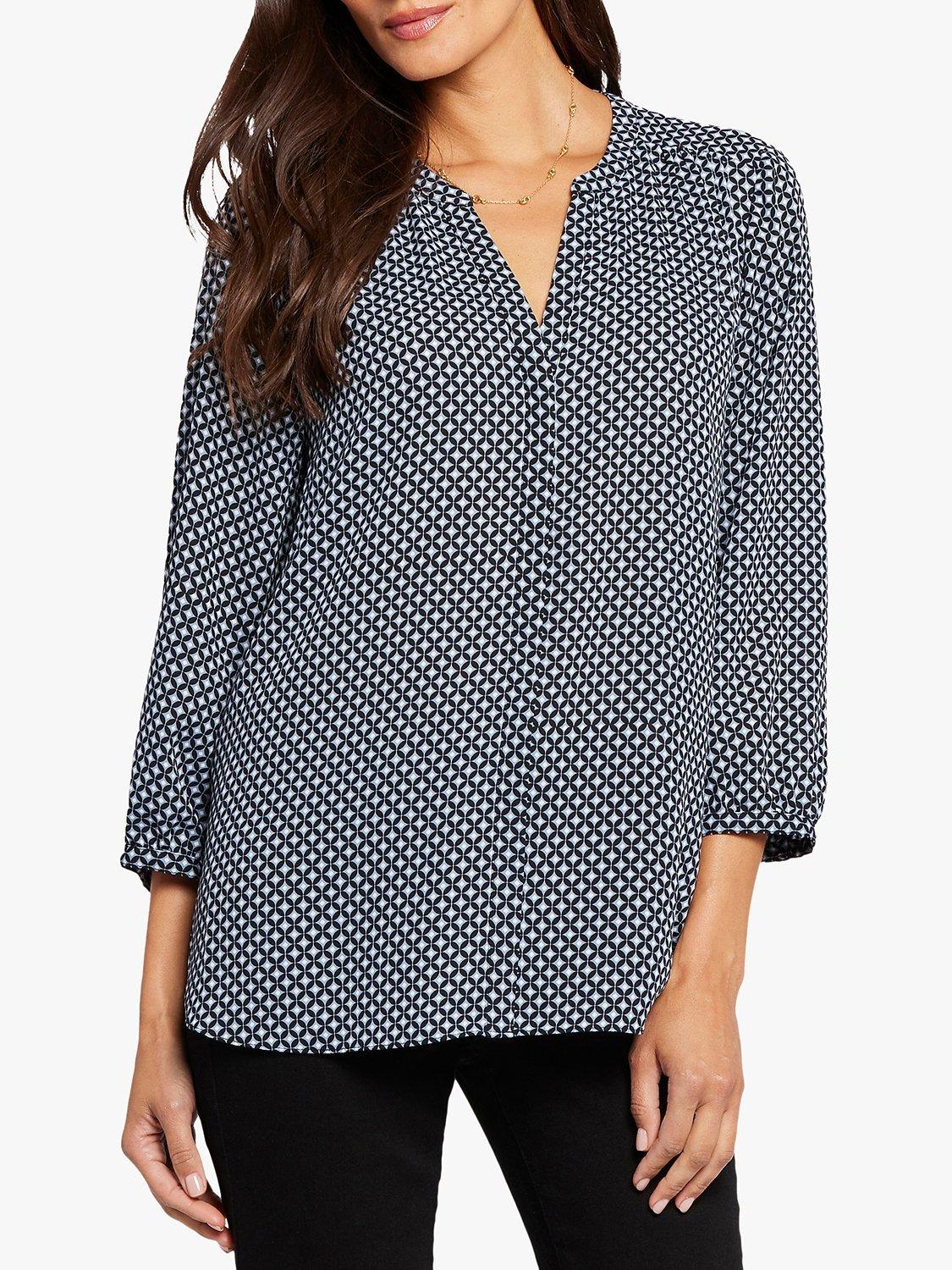 NYDJ Pintuck Blouse, Diamond Peak
