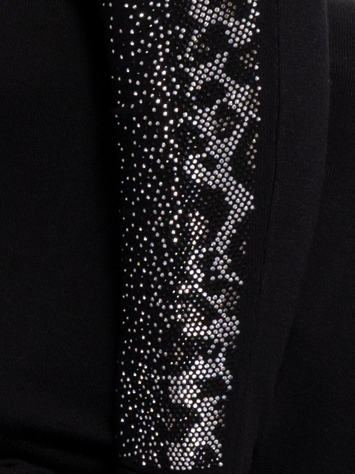 Product image 6 of 6, which shows chesca Diamante Fine Knit Jumper, Black, 14-16