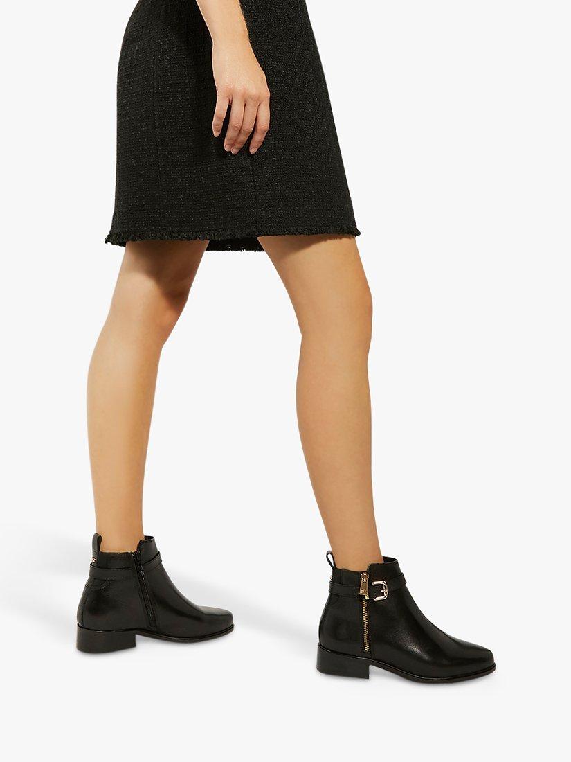Dune Wide Fit Pepi Leather Ankle Boots