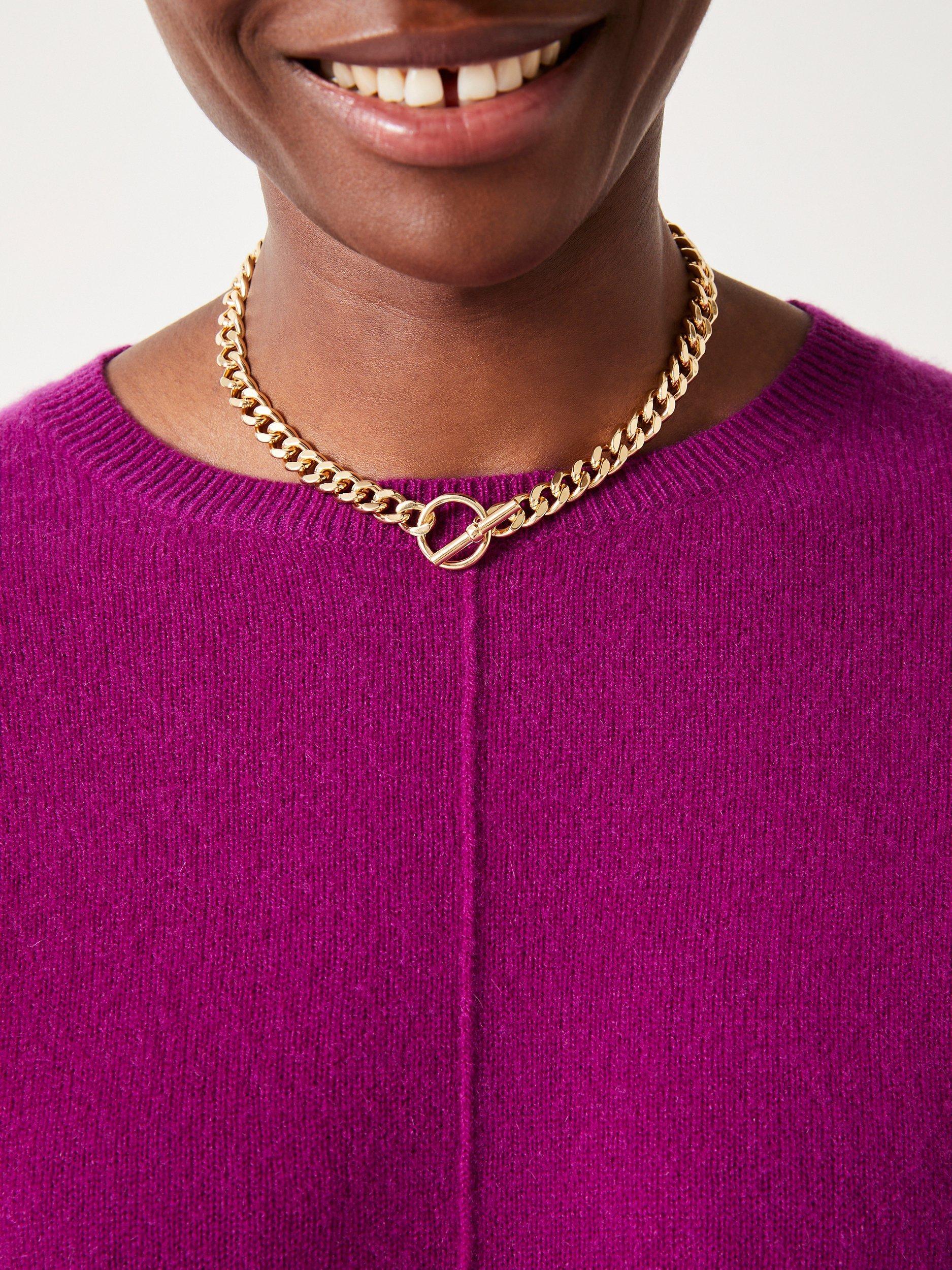 Product image 5 of 5, which shows HUSH Saphira Cashmere Jumper, Crushed Blackberry, XXS