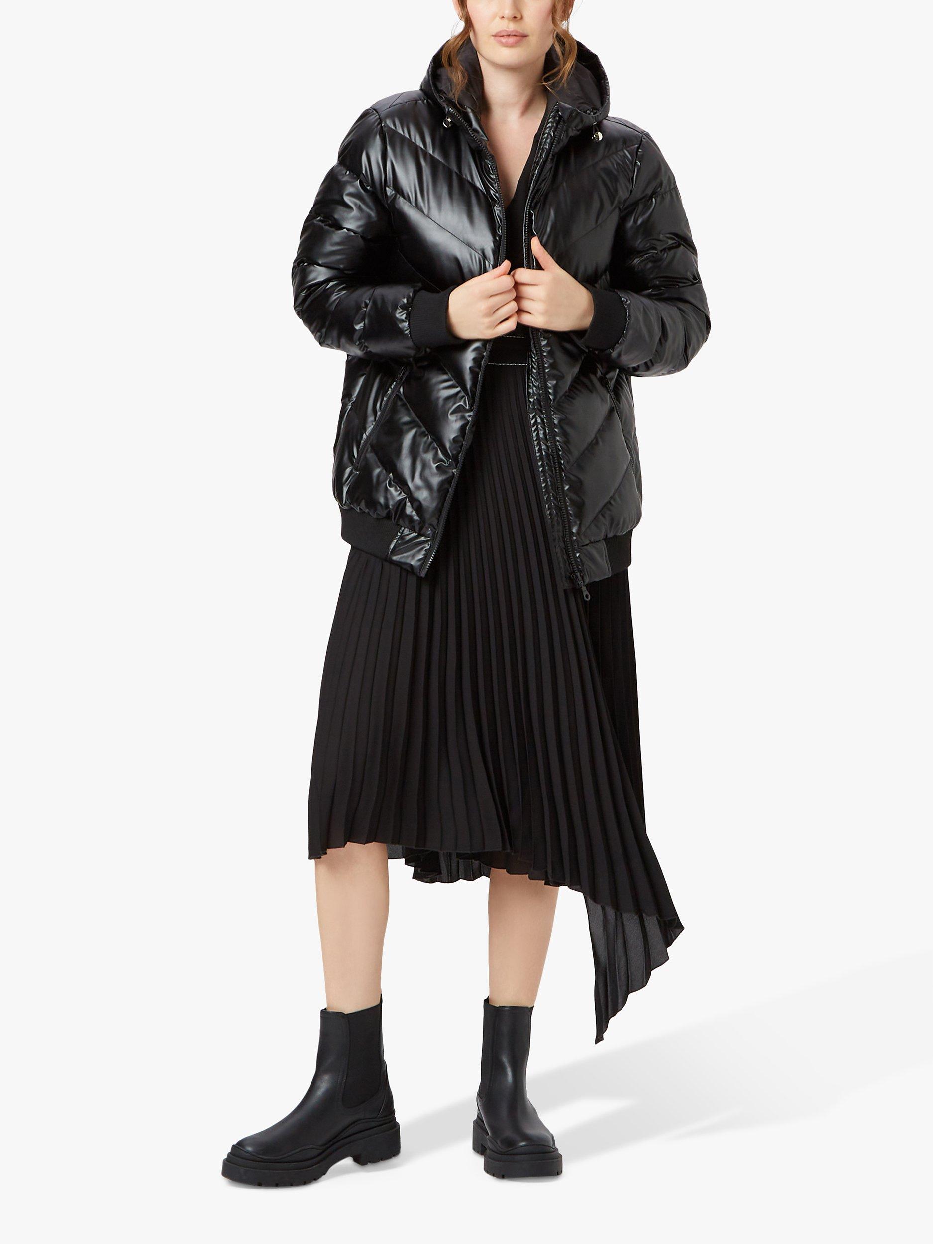 James Lakeland Faux Leather Puffa Jacket, Black