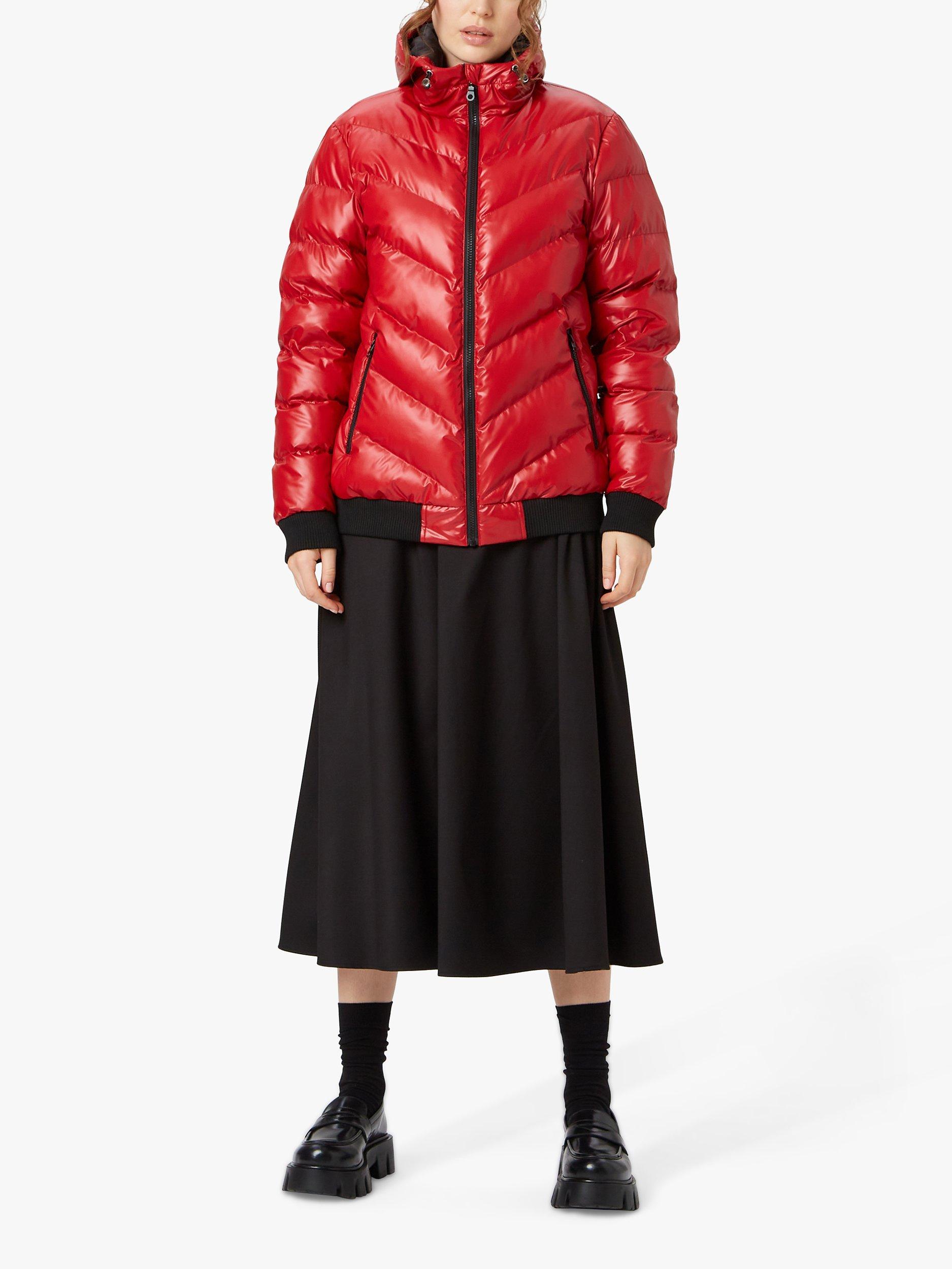 James Lakeland Faux Leather Puffa Jacket, Red