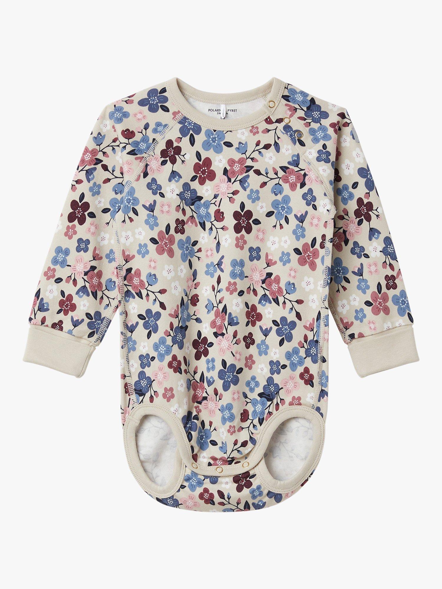 Polarn O. Pyret Baby Organic Cotton Floral Print Bodysuit