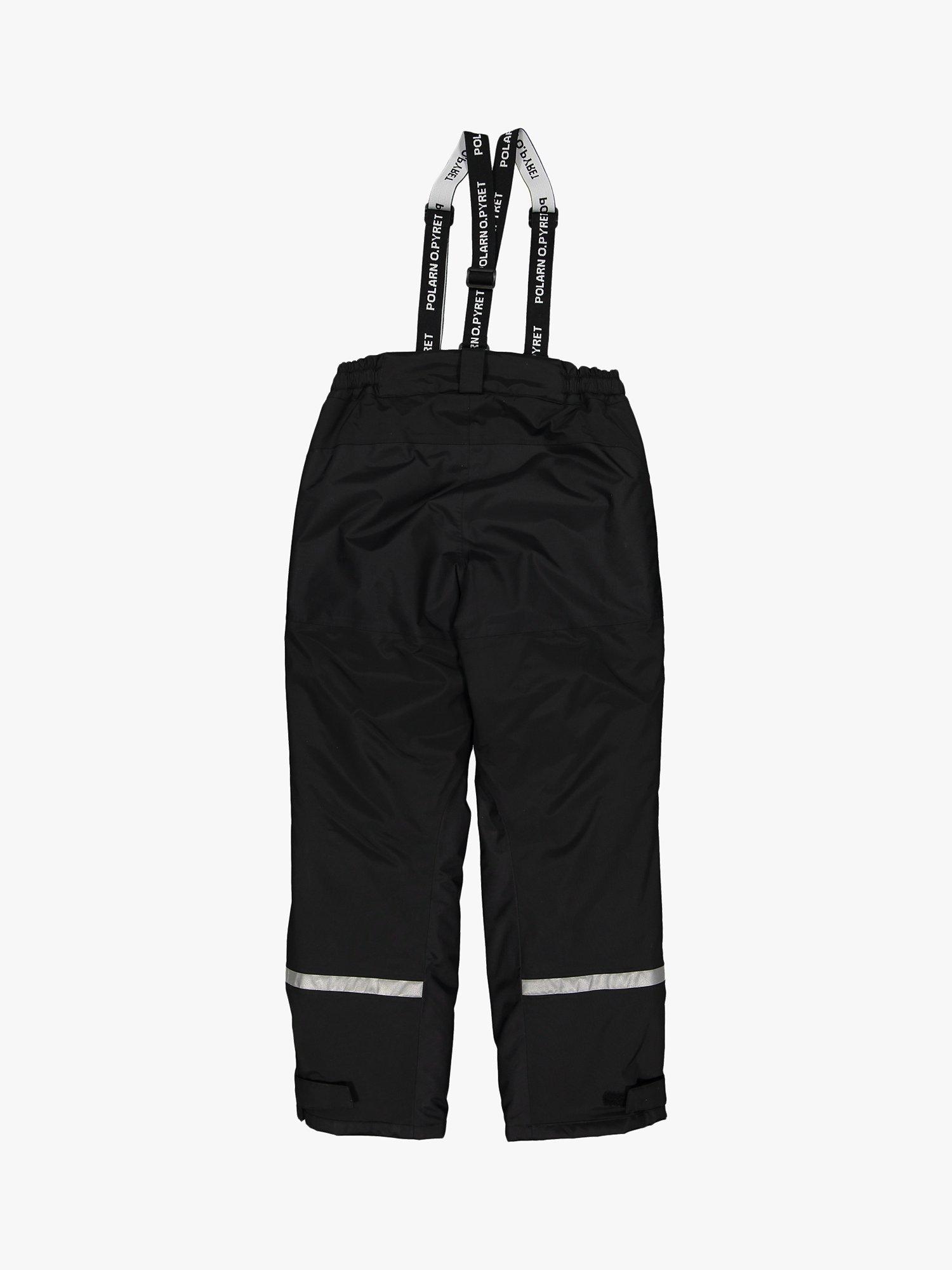 Product image 3 of 3, which shows Polarn O. Pyret Kids' Padded Wind & Waterproof Shell Trousers, Black, 2-3 years