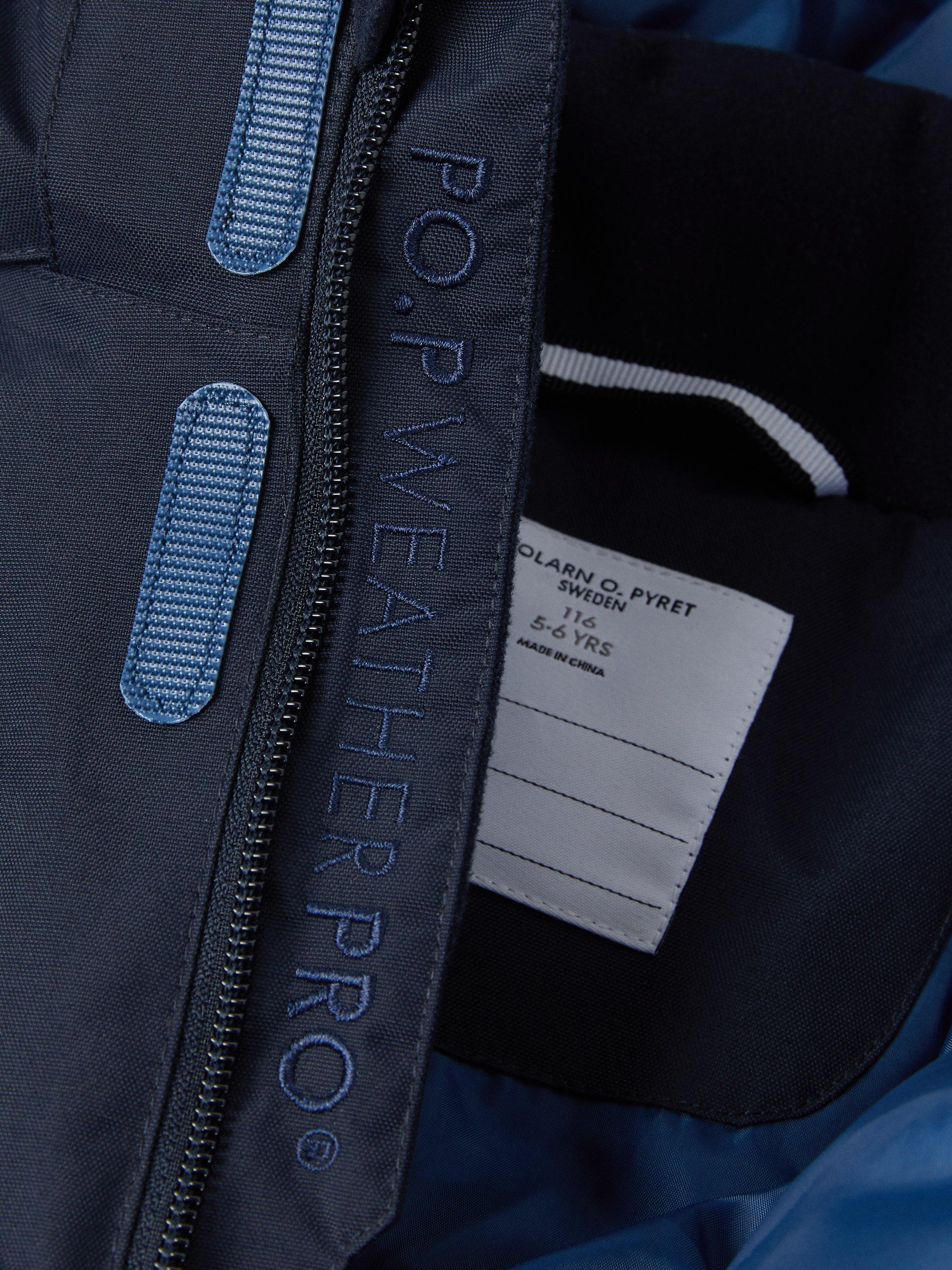 Product image 6 of 8, which shows Polarn O. Pyret Kids' Waterproof Lined Hooded Overall, Blue, 12-18 months