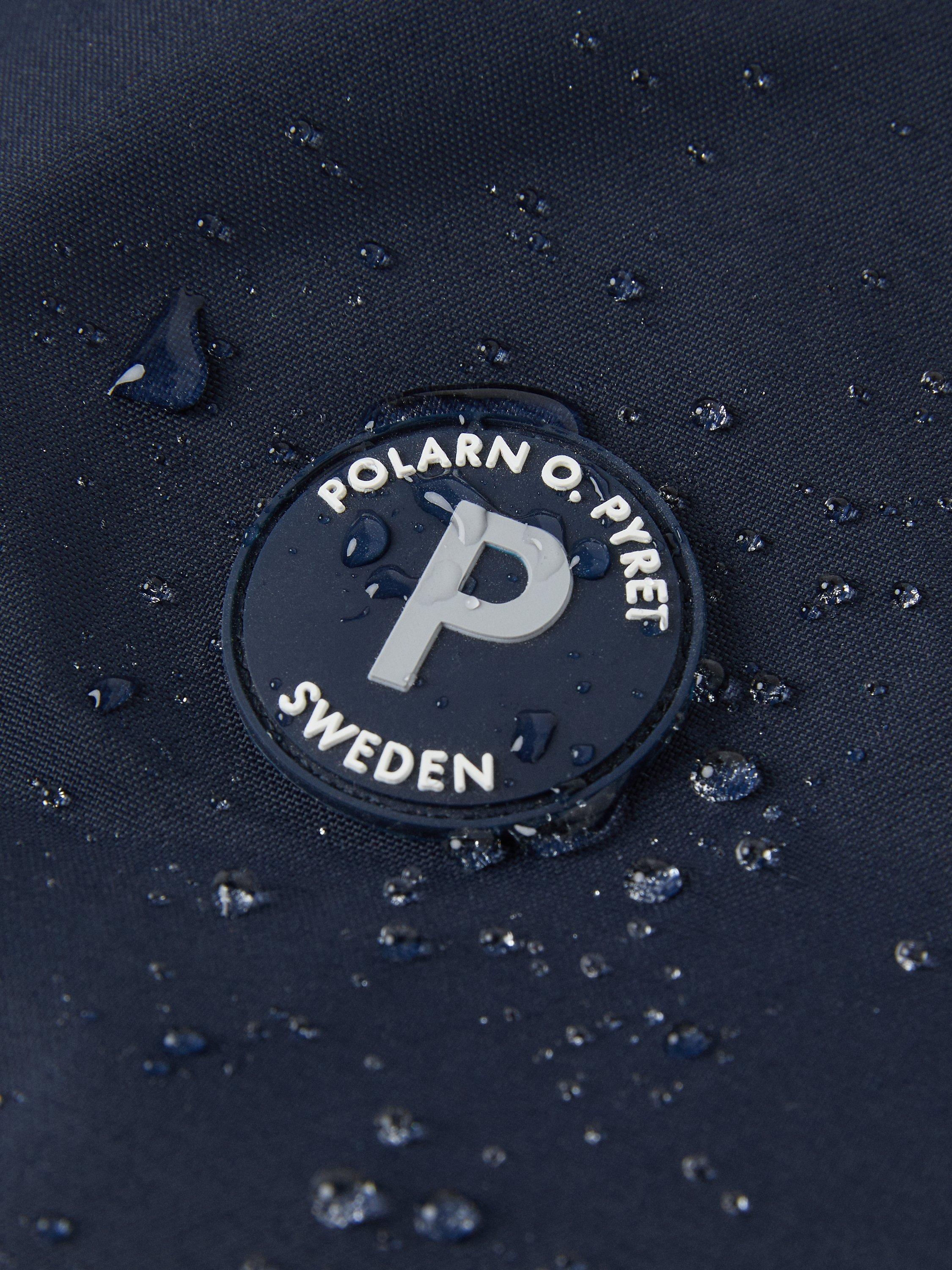 Product image 8 of 8, which shows Polarn O. Pyret Kids' Waterproof Lined Hooded Overall, Blue, 12-18 months
