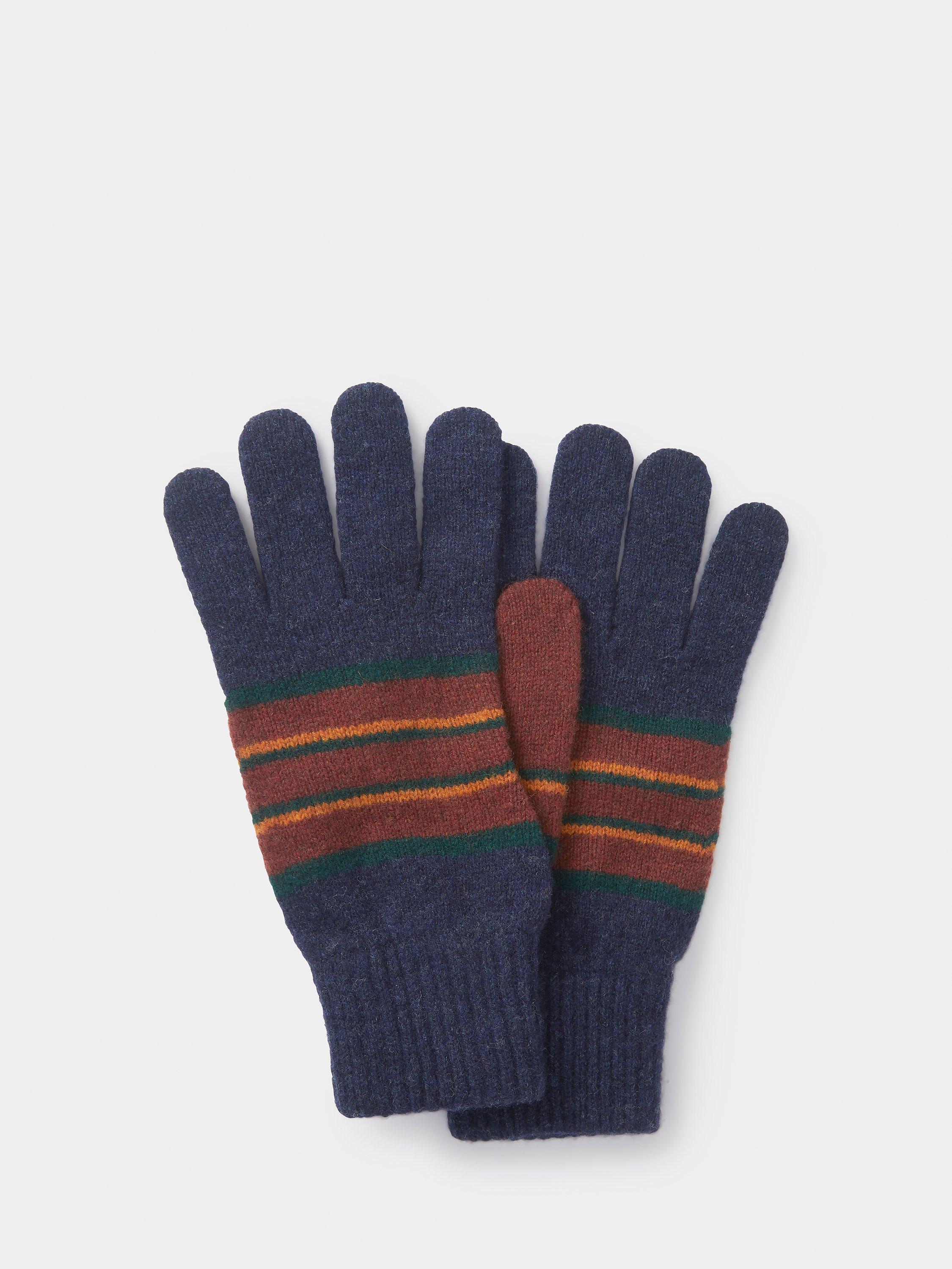 Aubin Riggs Striped Wool Gloves, Multi