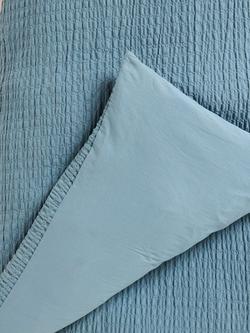 John Lewis ANYDAY Seersucker Duvet Cover Set - view 2, Blue