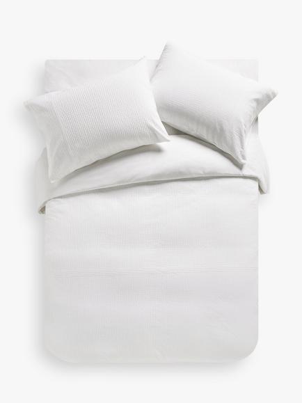 John Lewis Cairo Duvet Cover Set, White