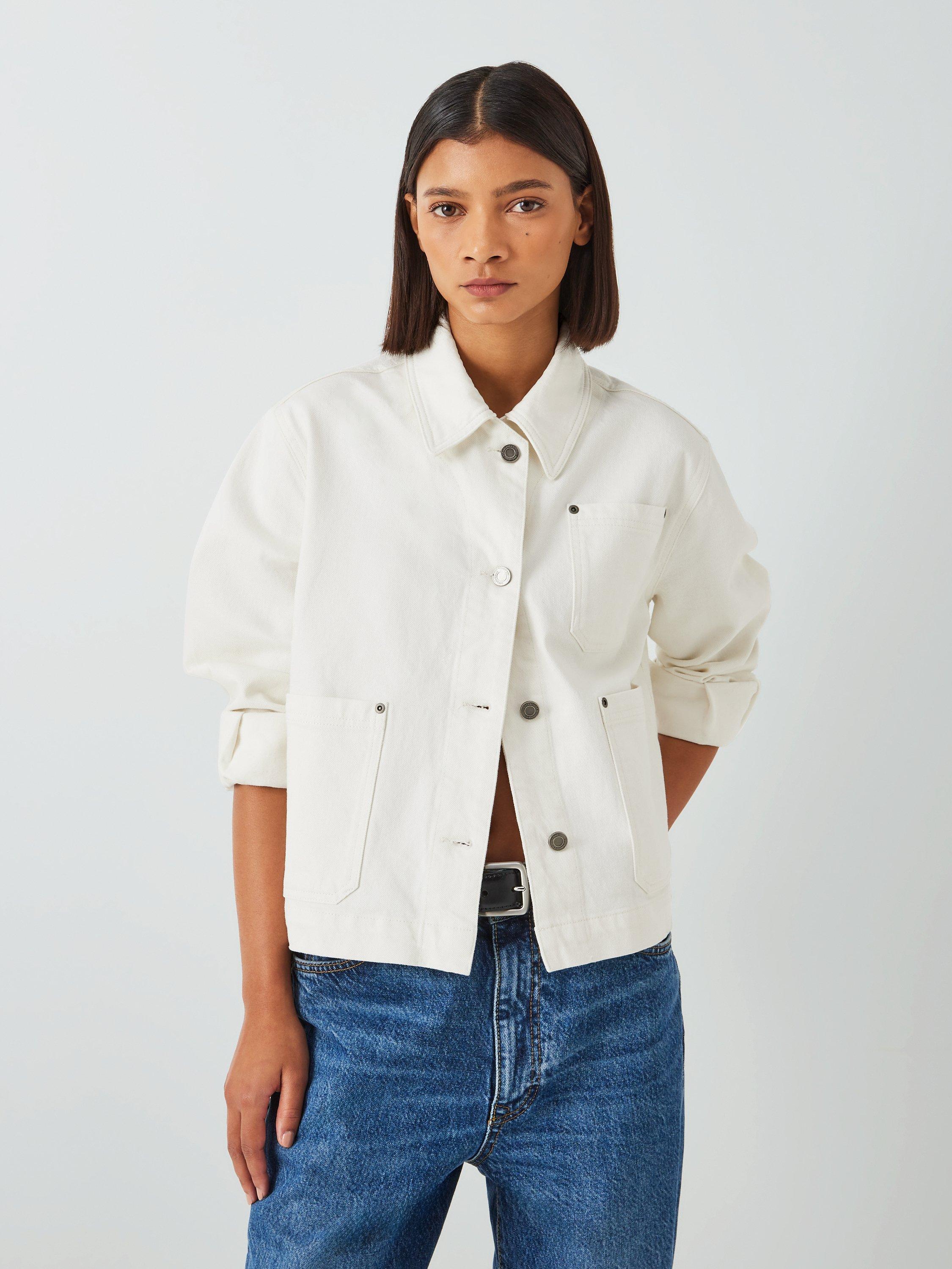 John Lewis Denim Jacket Ecru