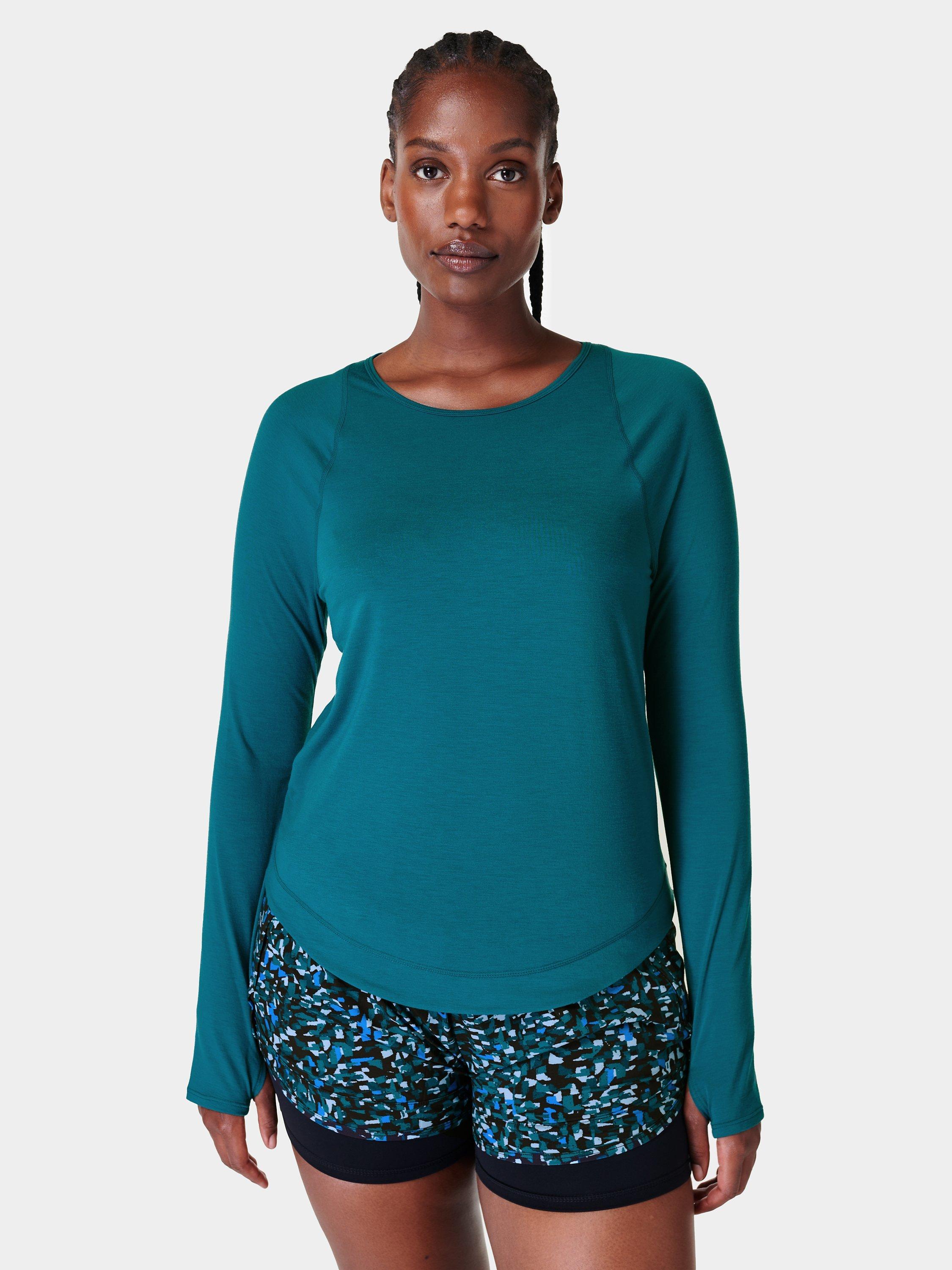 Sweaty Betty Breathe Easy Long Sleeve Top, Cabin Blue