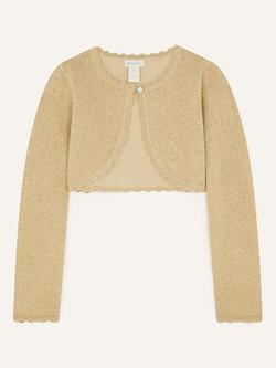 Monsoon Kids' Niamh Cardigan, Gold