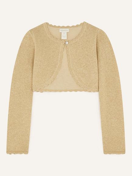 Monsoon Kids' Niamh Cardigan, Gold