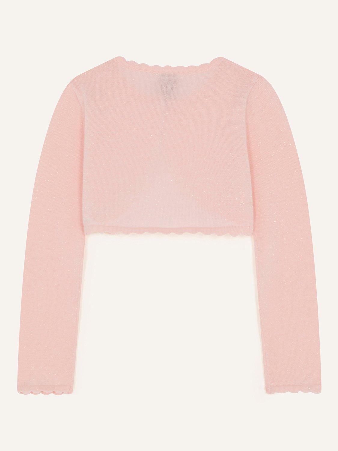 Product image 2 of 3, which shows Monsoon Kids' Niamh Cardigan, Pink, 3-4 years