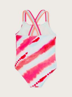 Monsoon Kids' Tie Dye Swimsuit, Multi - view 2, Multi