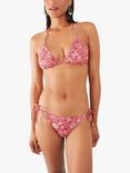 Accessorize Shell Print Side Tie Bikini Bottoms, Light Pink