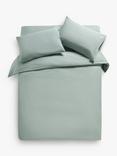 John Lewis Crisp & Fresh 325 Thread Count Anti Allergy Duvet Cover Set, Dusty Green