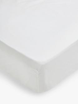 John Lewis Crisp & Fresh 325 Thread Count Anti Allergy Fitted Sheet, White