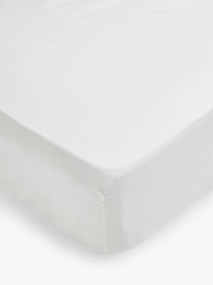 John Lewis Crisp & Fresh 325 Thread Count Anti Allergy Fitted Sheet, White