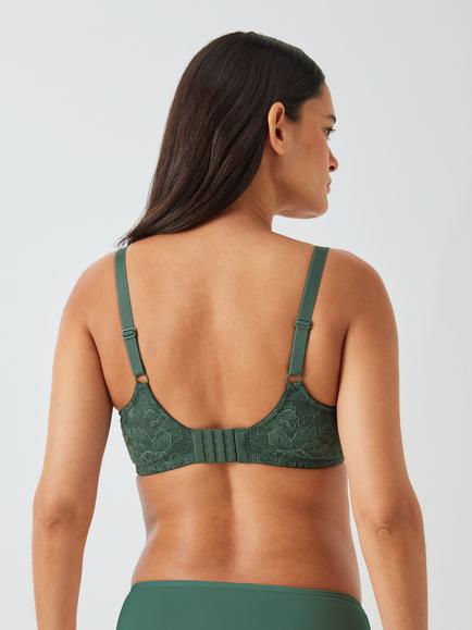 John Lewis Iris Lace Maternity & Nursing Bra, Pack of 2 - view 2, Khaki/Light Pink