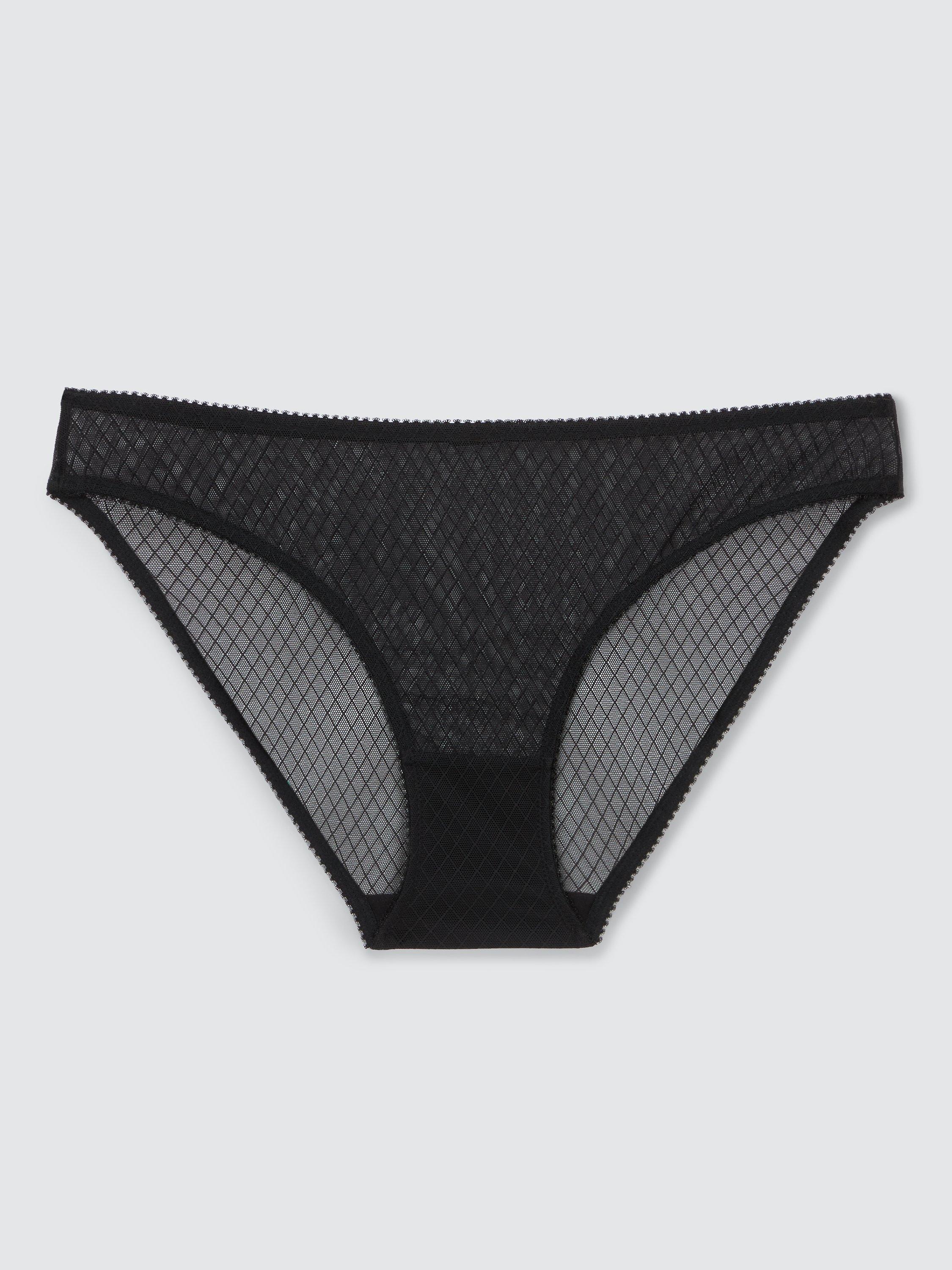 Product image 4 of 6, which shows John Lewis Marley Geo Bikini Knickers, Black, 14